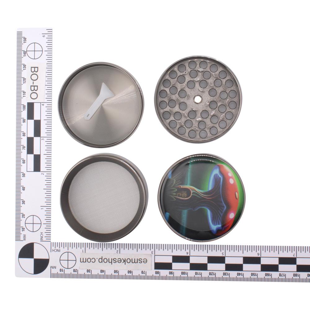 Cosmo Shroom Metal Grinder-4 Piece-Red
