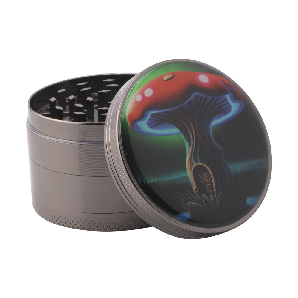 Cosmo Shroom Metal Grinder-4 Piece-Red