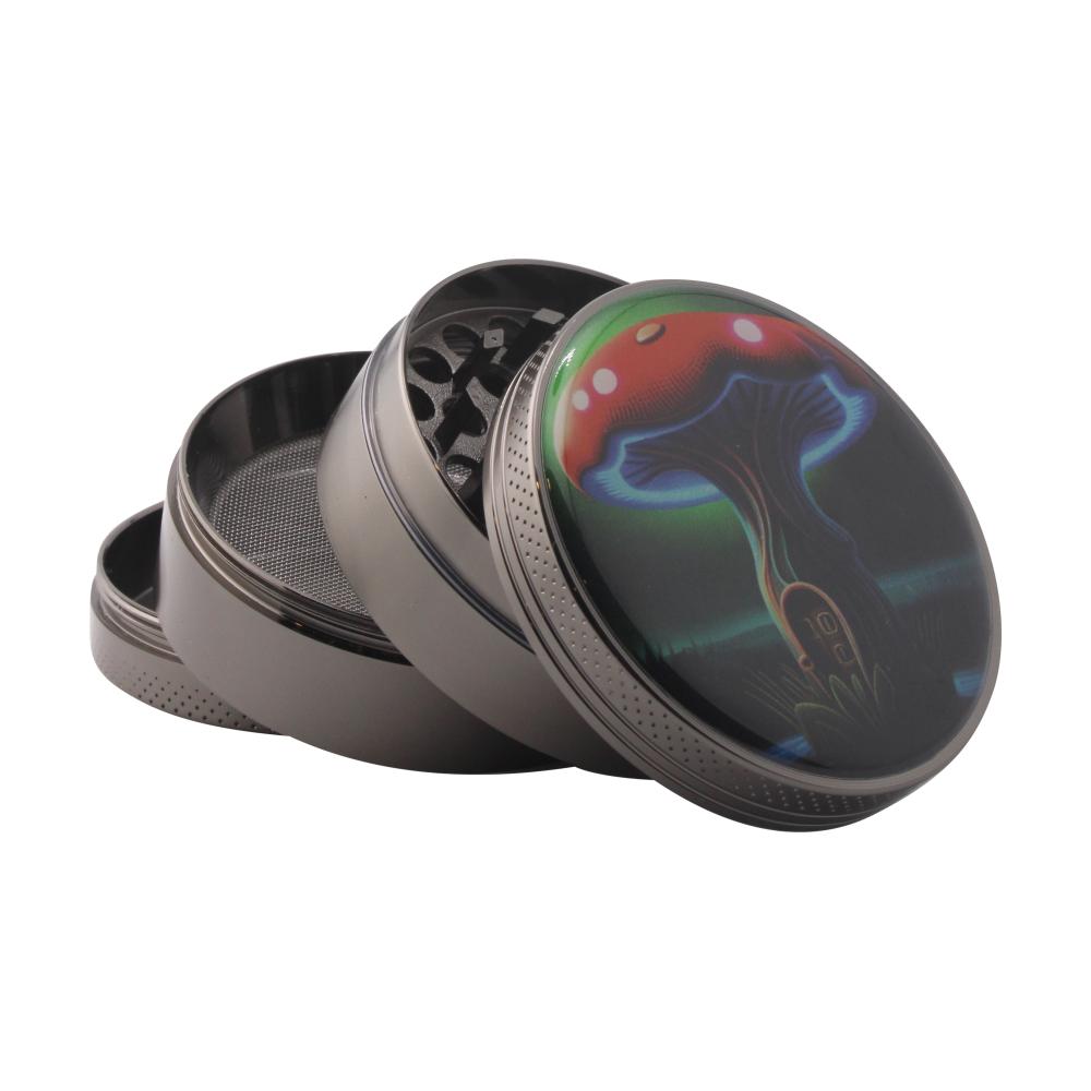 Cosmo Shroom Metal Grinder-4 Piece-Red