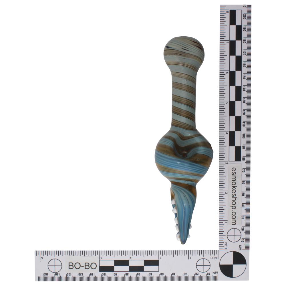 Croc Glass Hand Pipe-Baby Blue