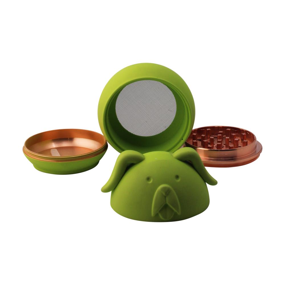 Crush Puppy Plastic Grinder-4 Piece-Lime Green