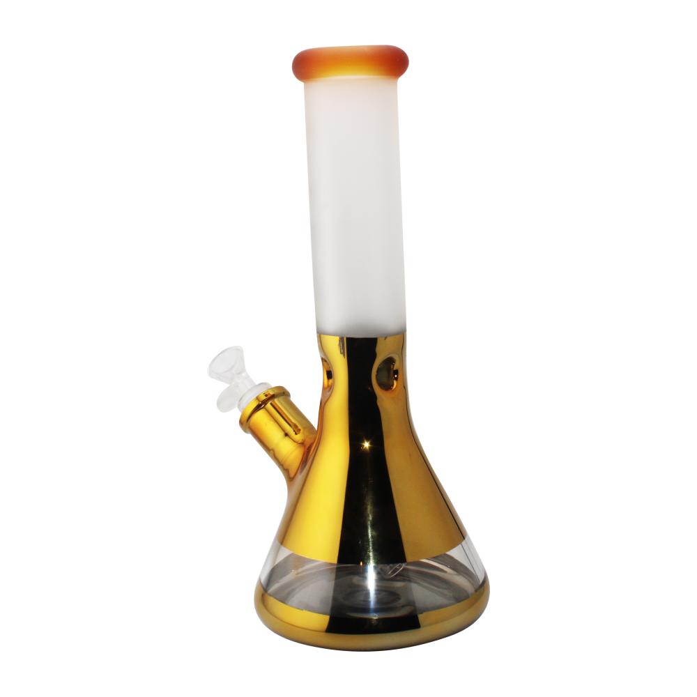 Crystal Glass Royal Gilt Beaker Water Pipe-Gold