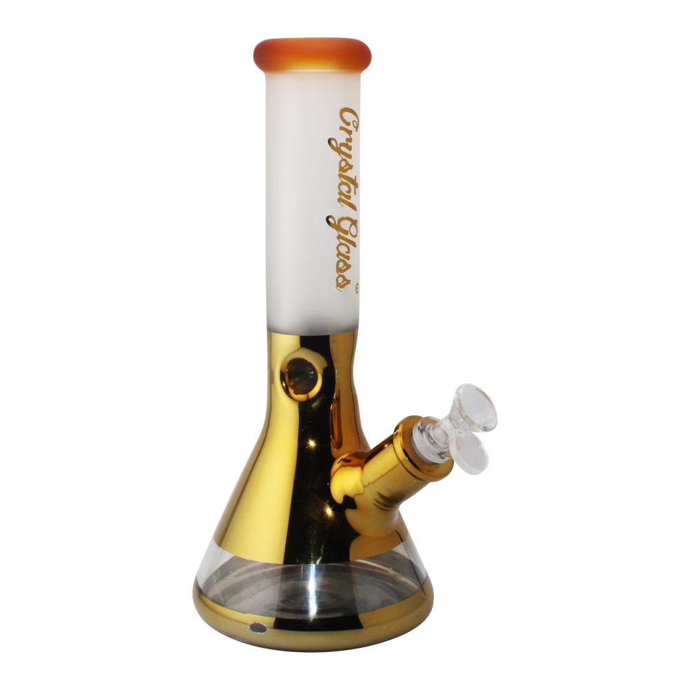 Crystal Glass Royal Gilt Beaker Water Pipe-Gold