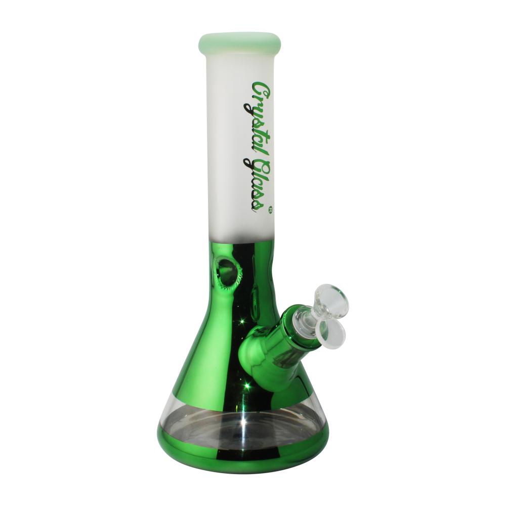 Crystal Glass Royal Gilt Beaker Water Pipe-Green