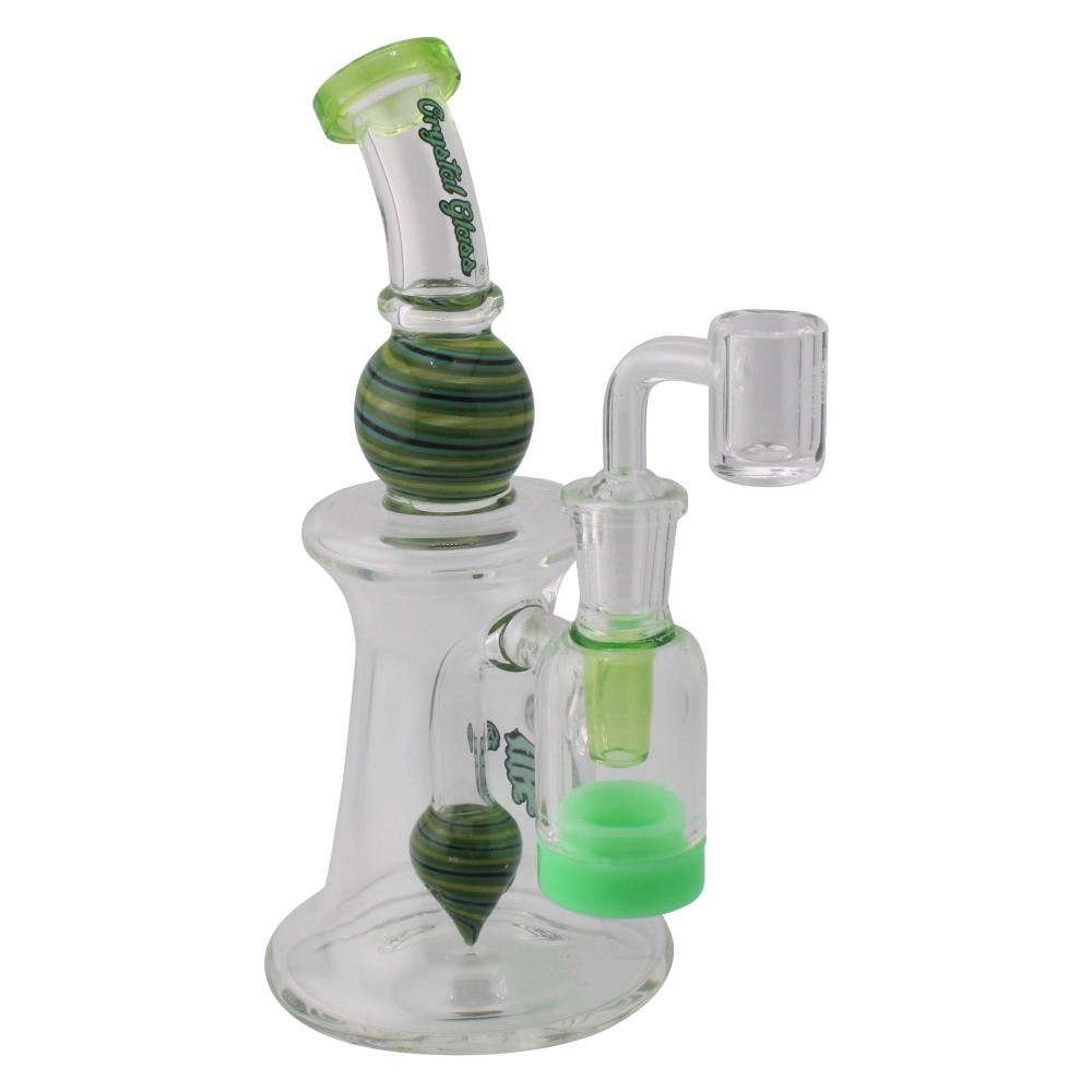 Crystan Glass Orbit Recycler Water Pipe