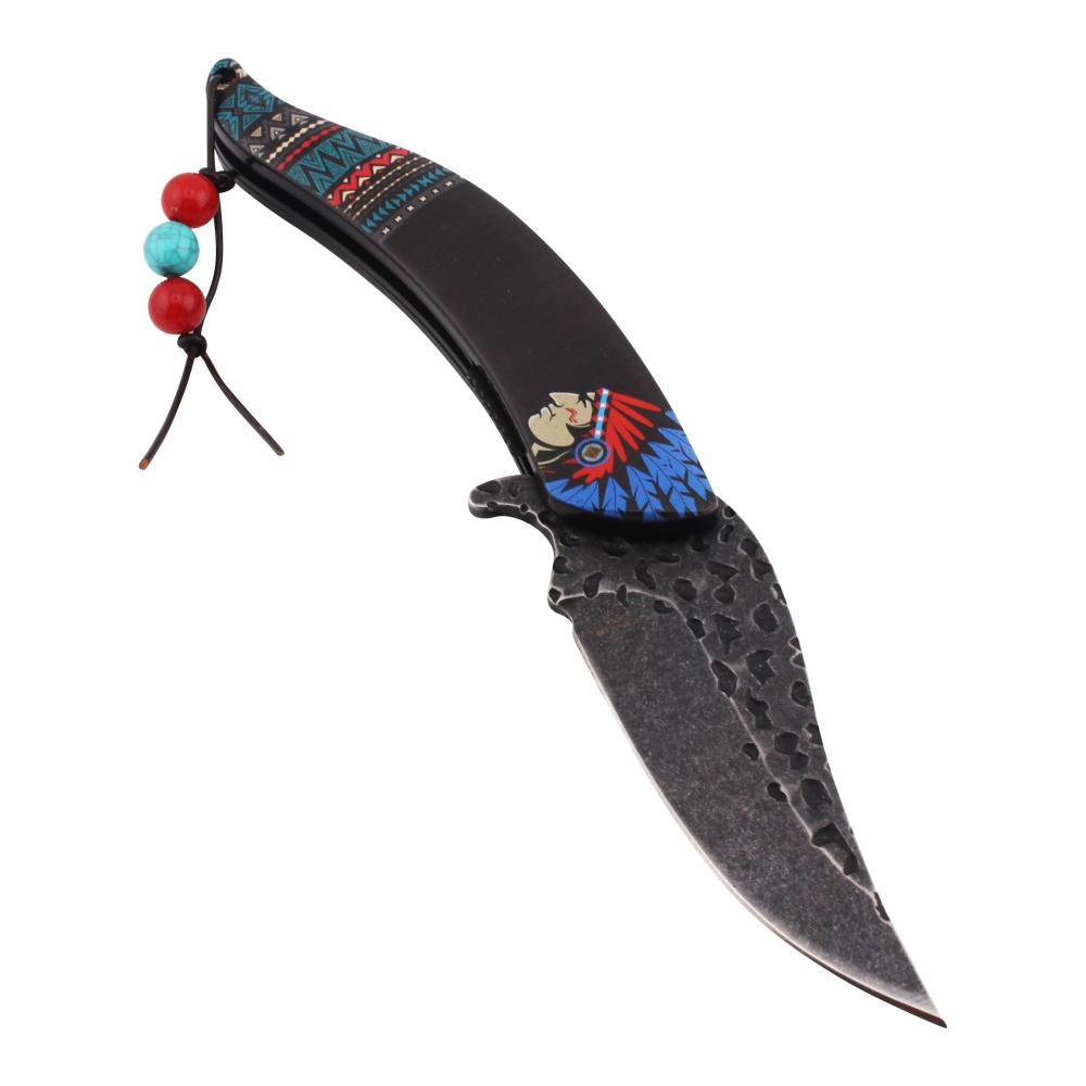 Dark Fantasy N34 Folding Pocket Knife-Black and Blue