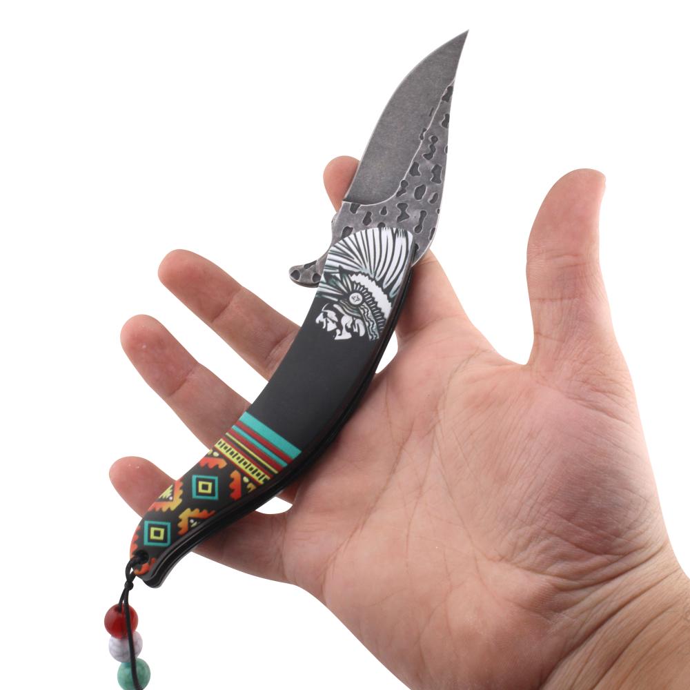 Dark Fantasy N34 Folding Pocket Knife-Black