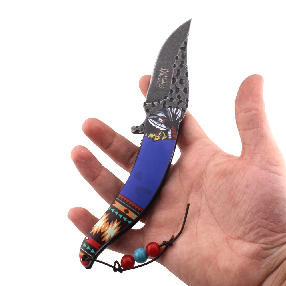 Dark Fantasy N34 Folding Pocket Knife-Blue