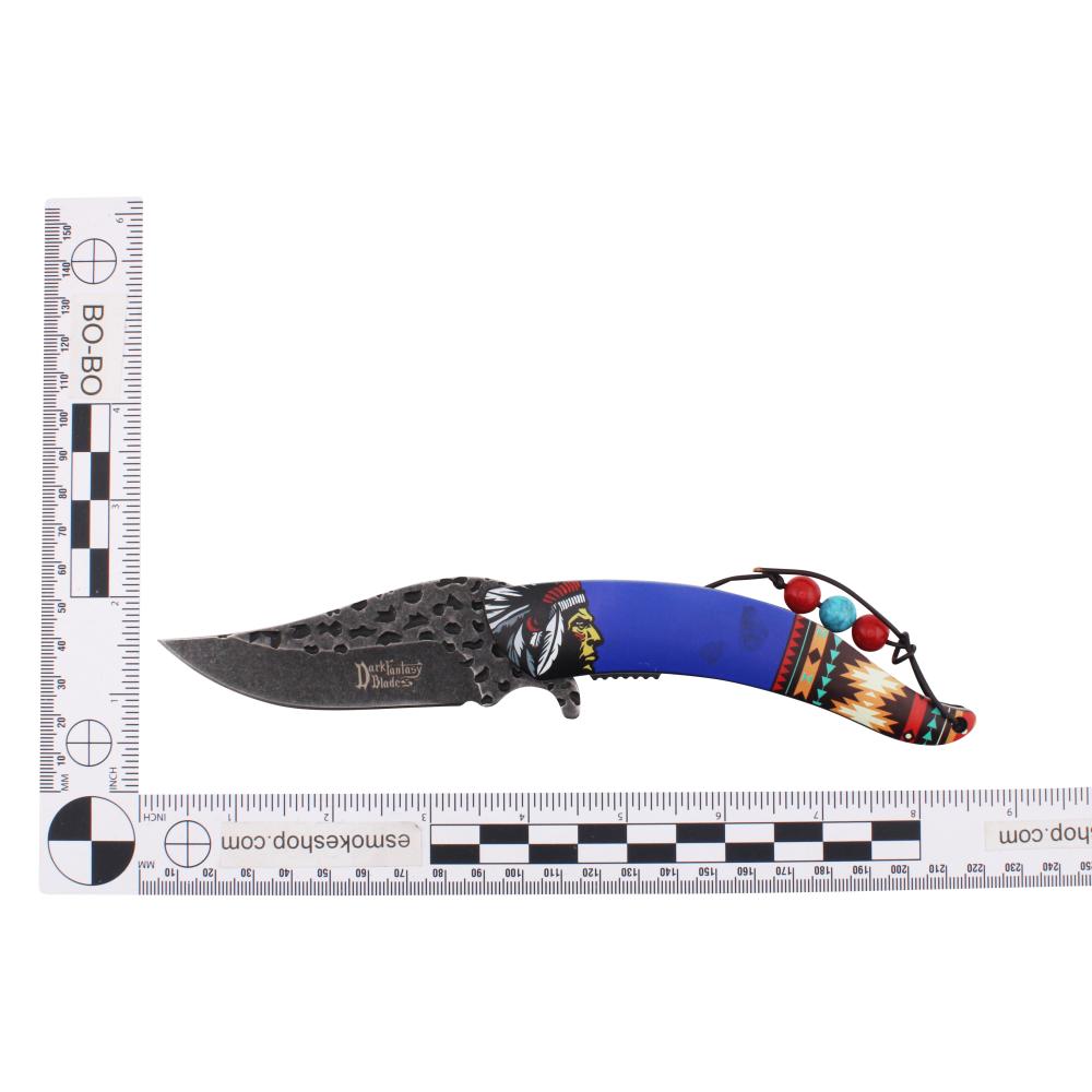 Dark Fantasy N34 Folding Pocket Knife-Blue