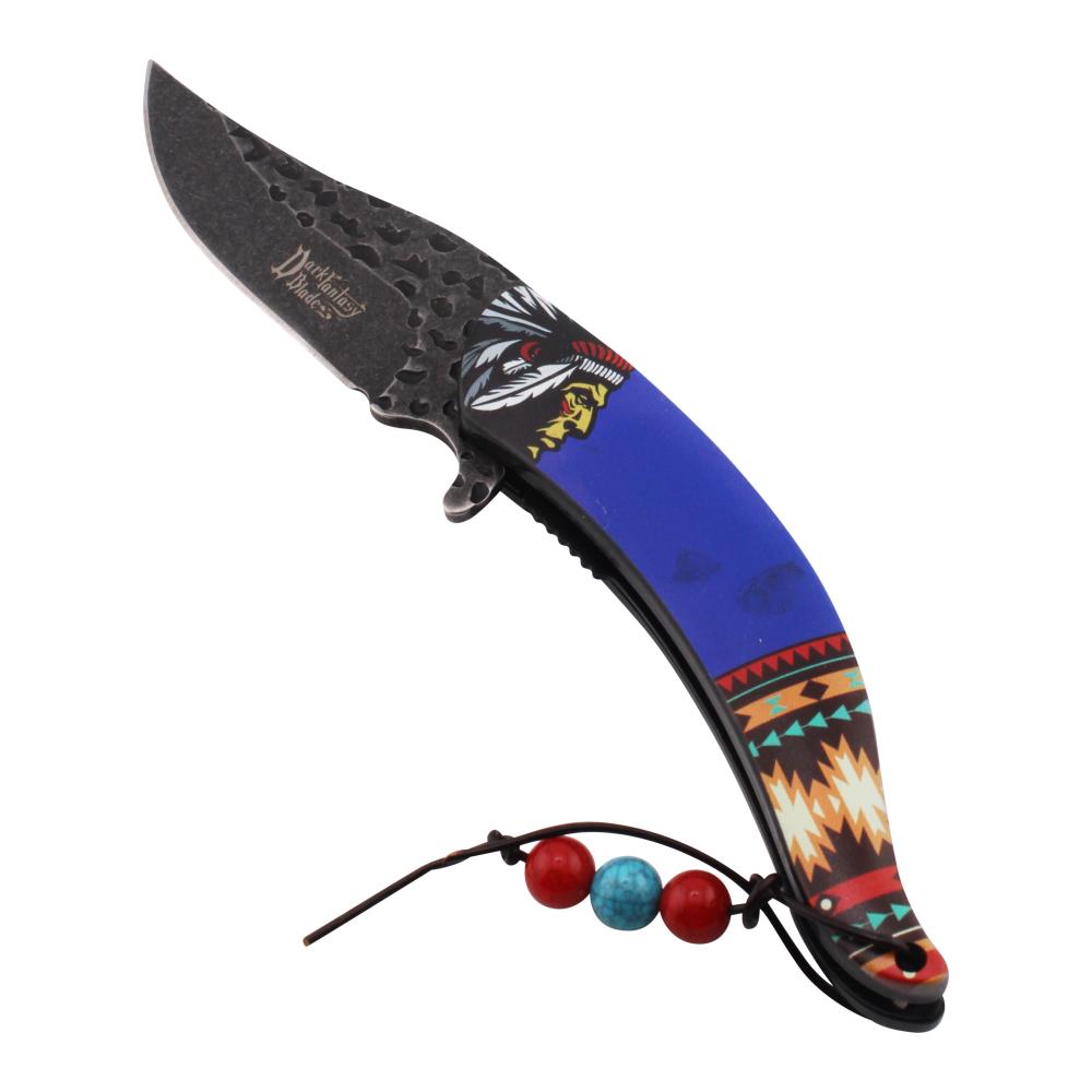 Dark Fantasy N34 Folding Pocket Knife-Blue