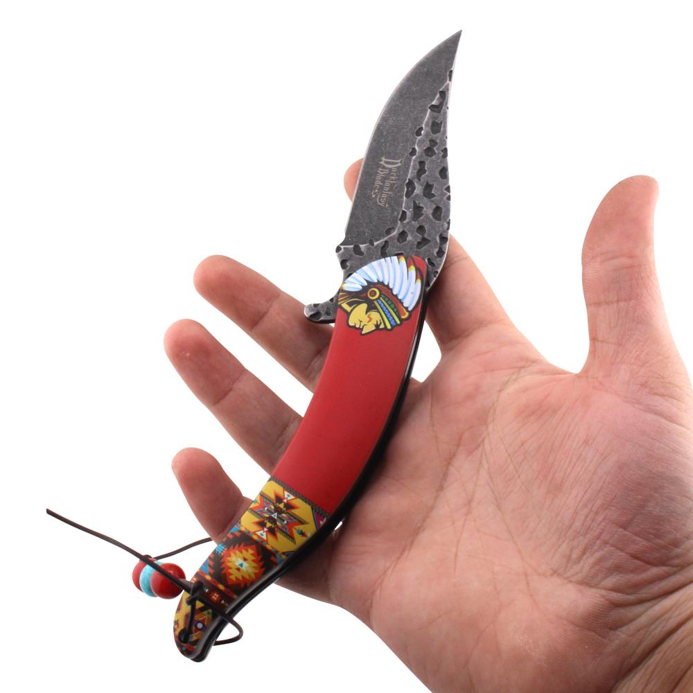 Dark Fantasy N34 Folding Pocket Knife-Red