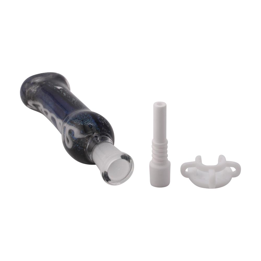 Dark Nebula Small Glass Nectar Collector-Dark Blue