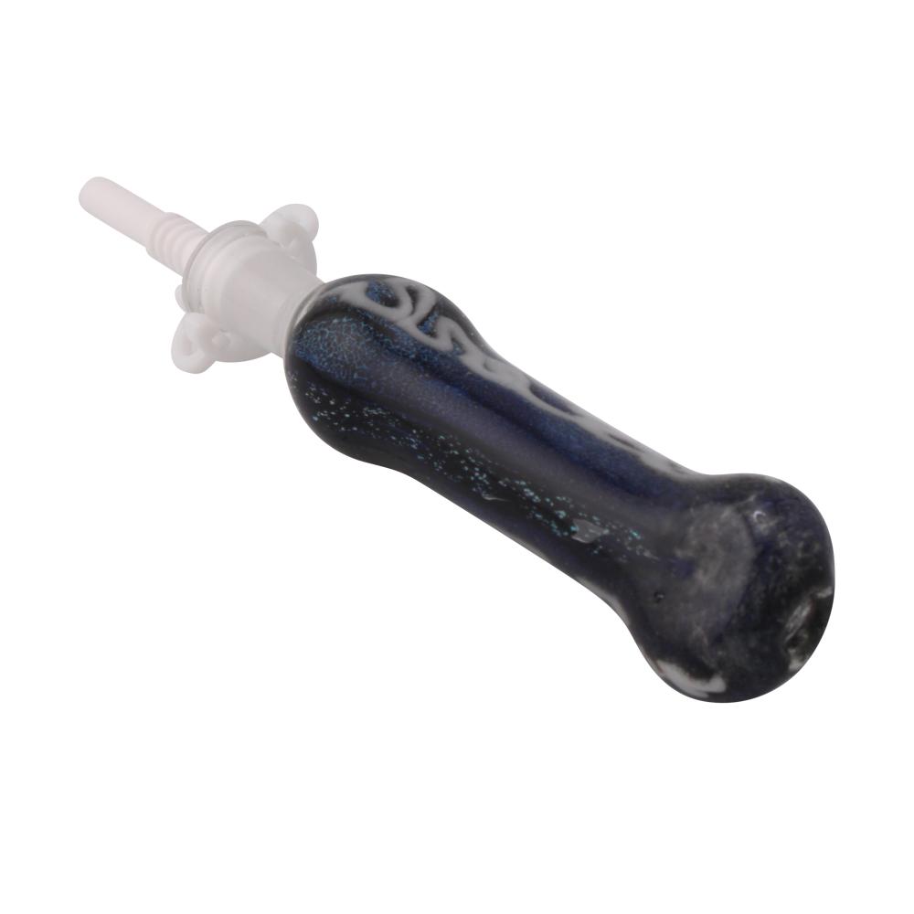 Dark Nebula Small Glass Nectar Collector-Dark Blue