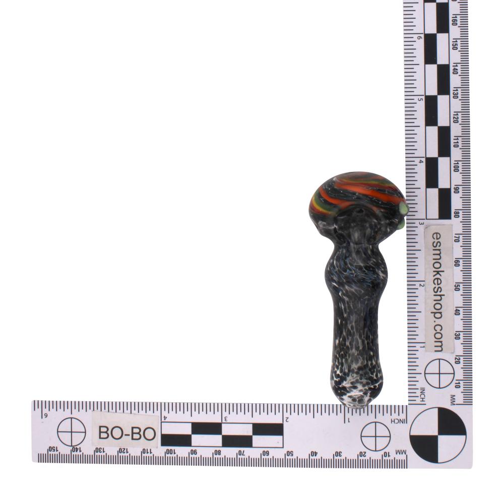 Dark Rainbow Glass Hand Pipe-Dark Blue
