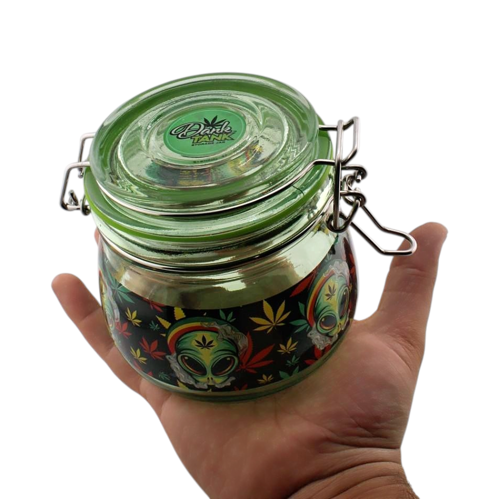 Dark Tank Big Smell Proof Storage Jar-Green