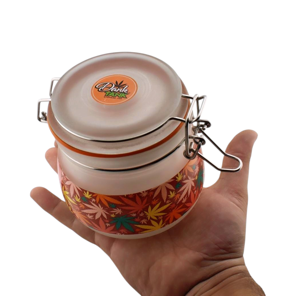 Dark Tank Big Smell Proof Storage Jar-Orange