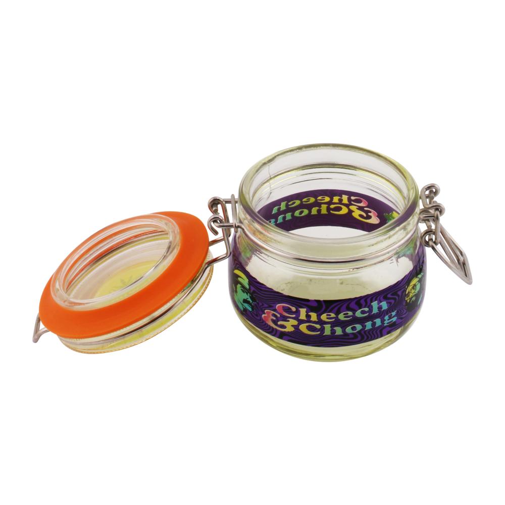 Dark Tank Medium-Blue Smell Proof Storage Jar-Orange