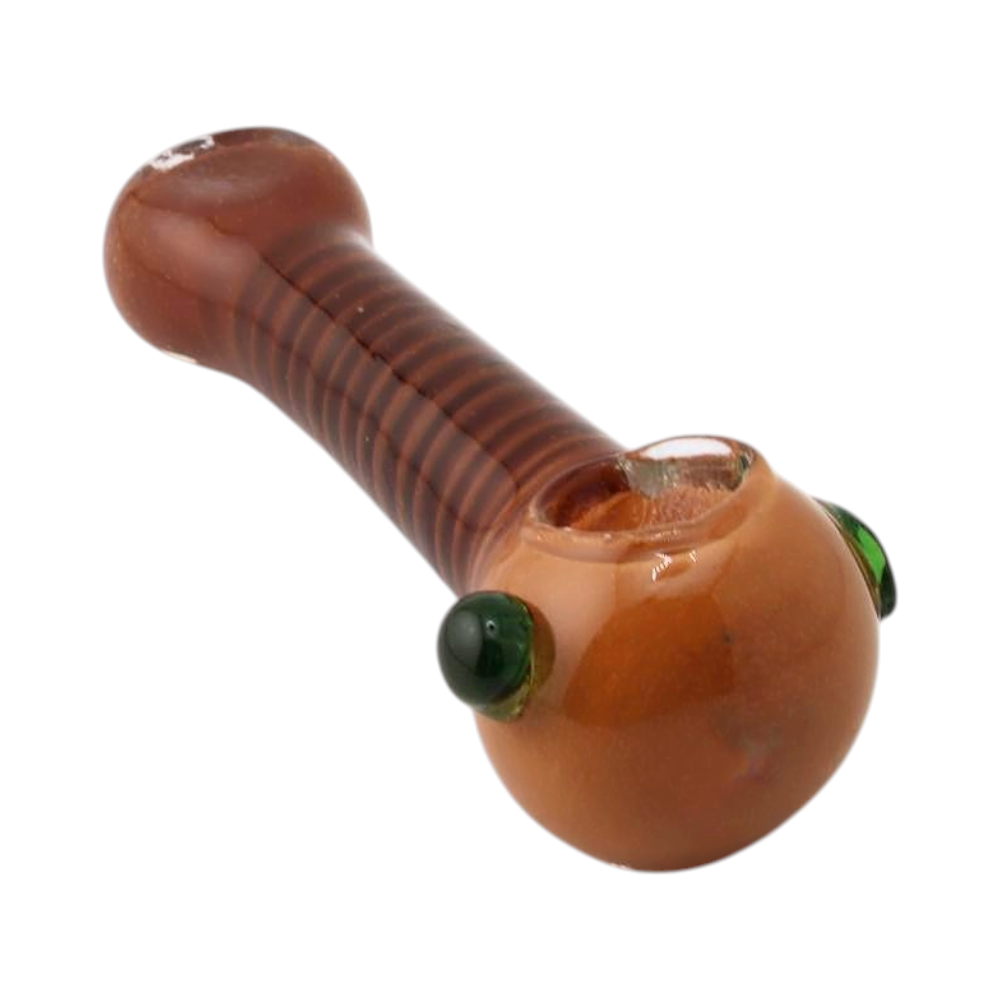 Deep Line Glass Hand Pipe-Brown