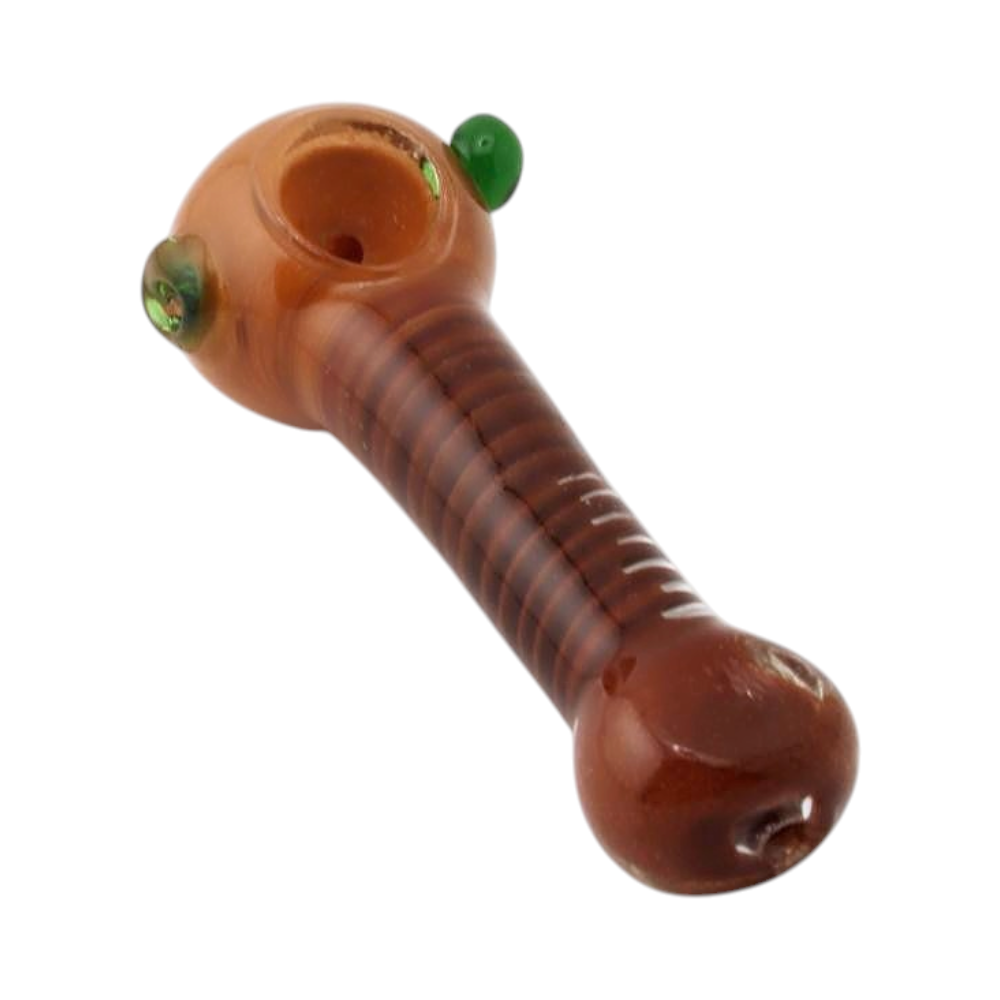Deep Line Glass Hand Pipe-Brown