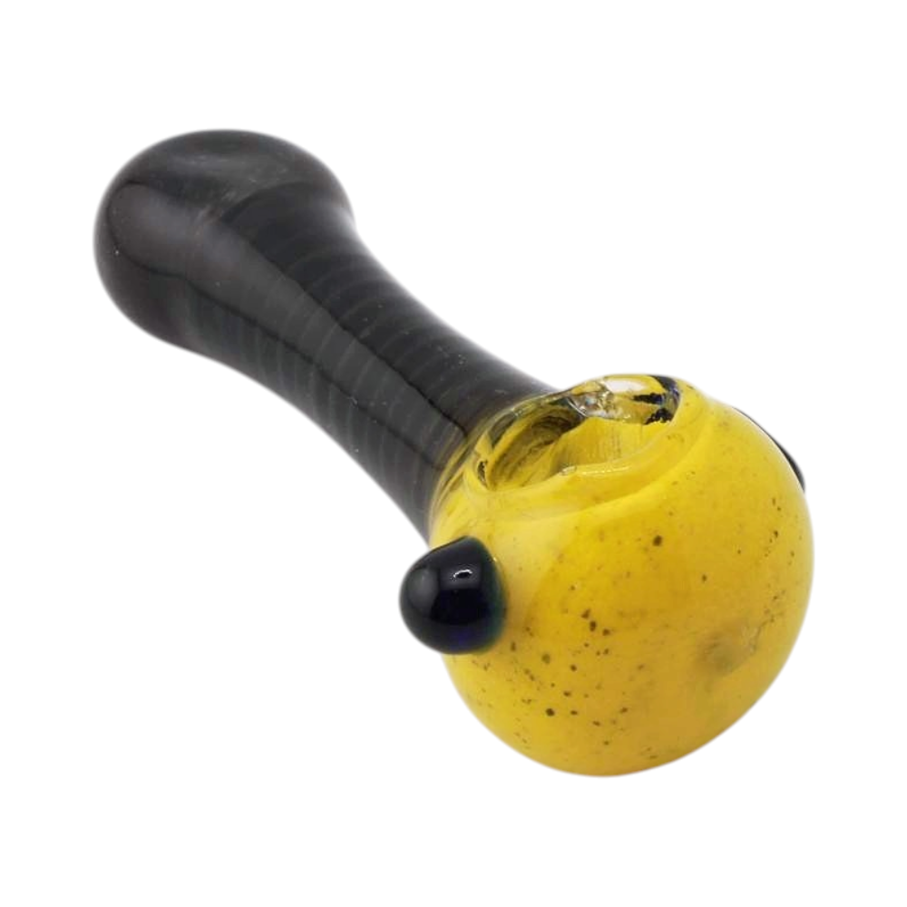 Deep Line Glass Hand Pipe-Yellow