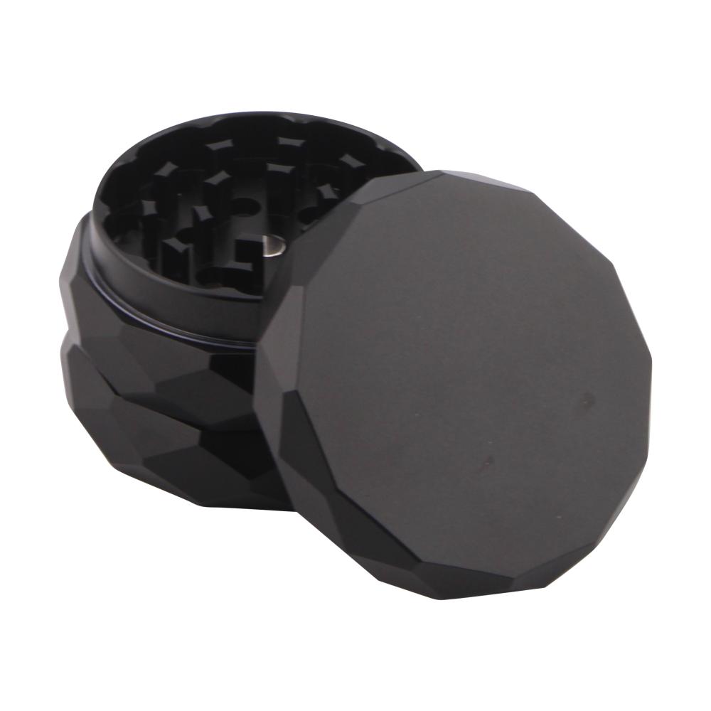 Diamond Design Metal Grinder-4 Piece-Black