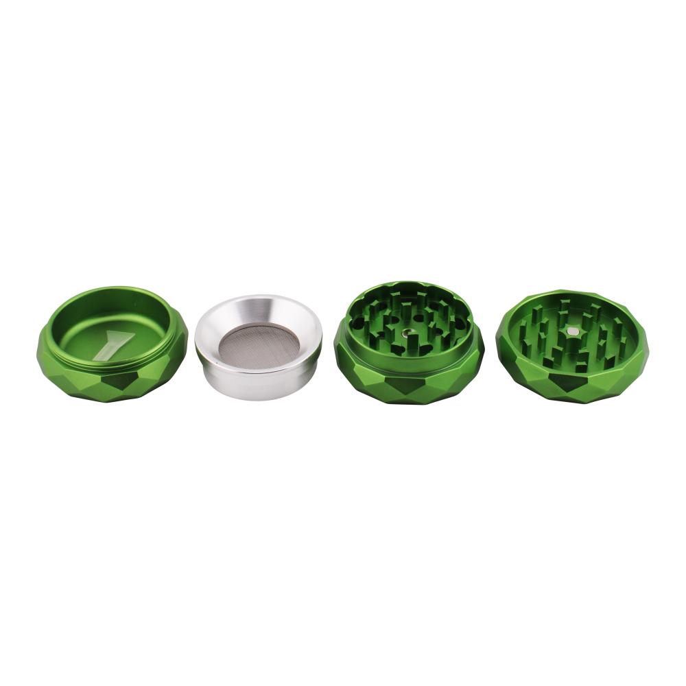 Diamond Design Metal Grinder-4 Piece-Green