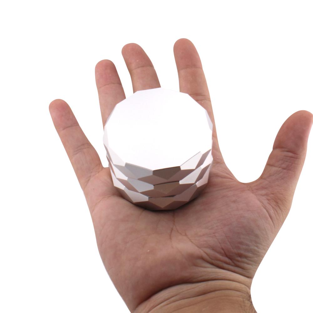 Diamond Design Metal Grinder-4 Piece-Silver