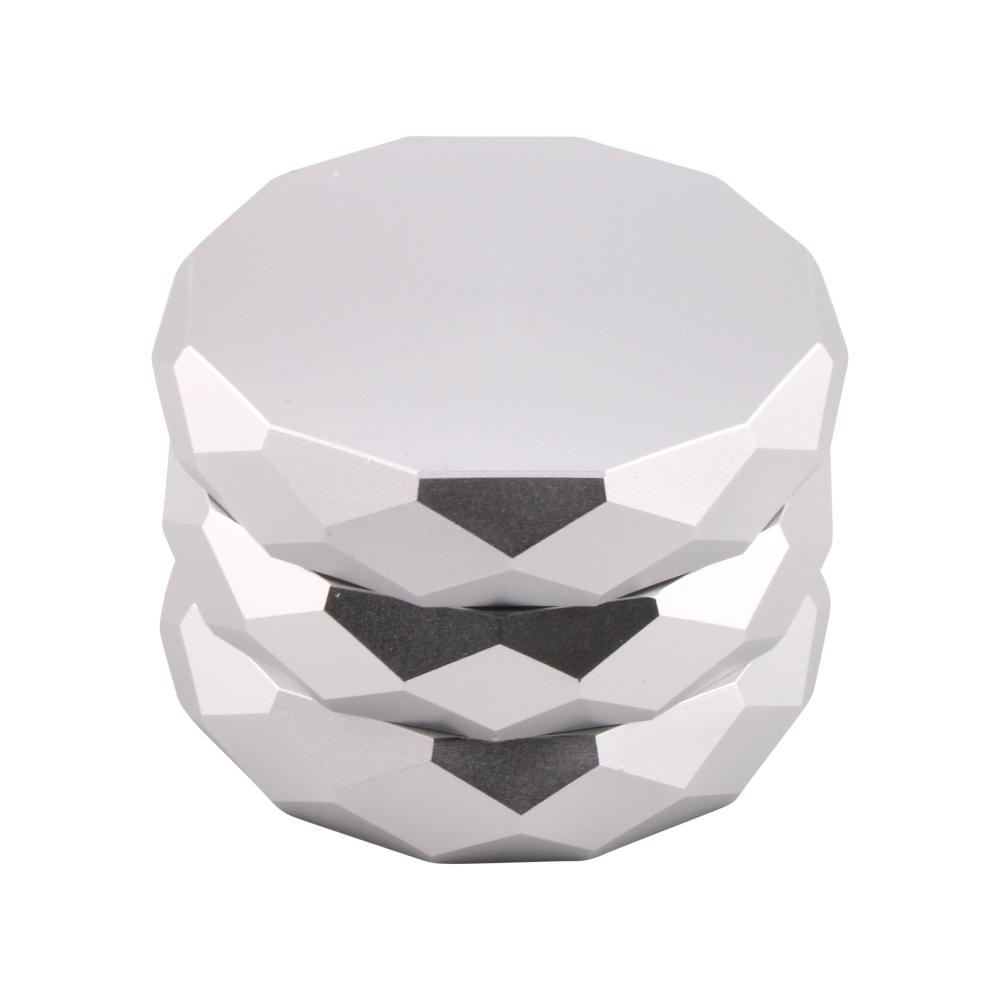 Diamond Design Metal Grinder-4 Piece-Silver