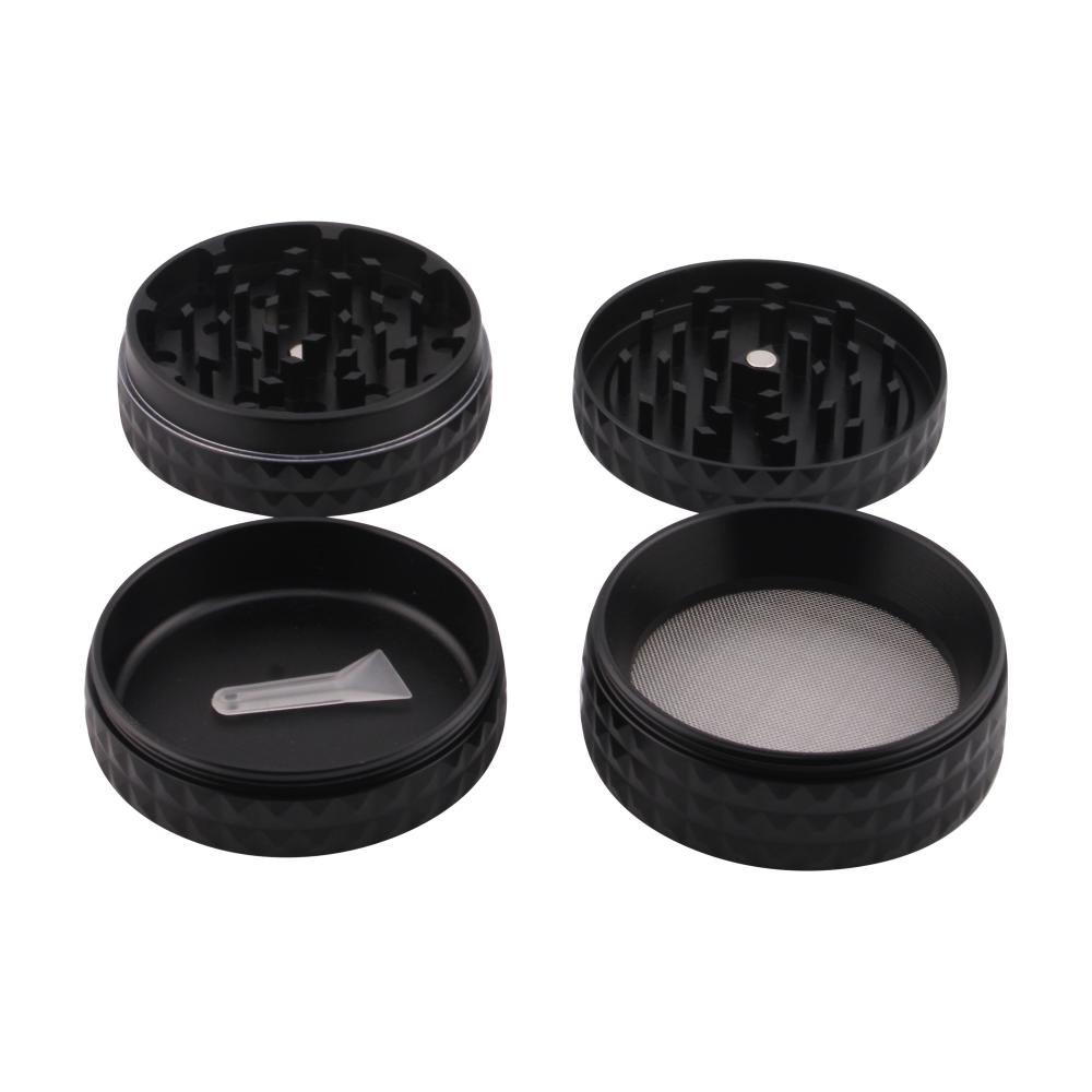 Dodecahedron Design Metal Grinder-4 Piece-Black