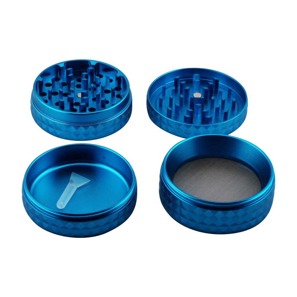 Dodecahedron Design Metal Grinder-4 Piece-Blue