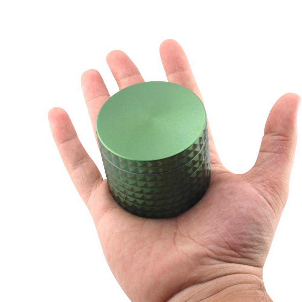 Dodecahedron Design Metal Grinder-4 Piece-Dark Green
