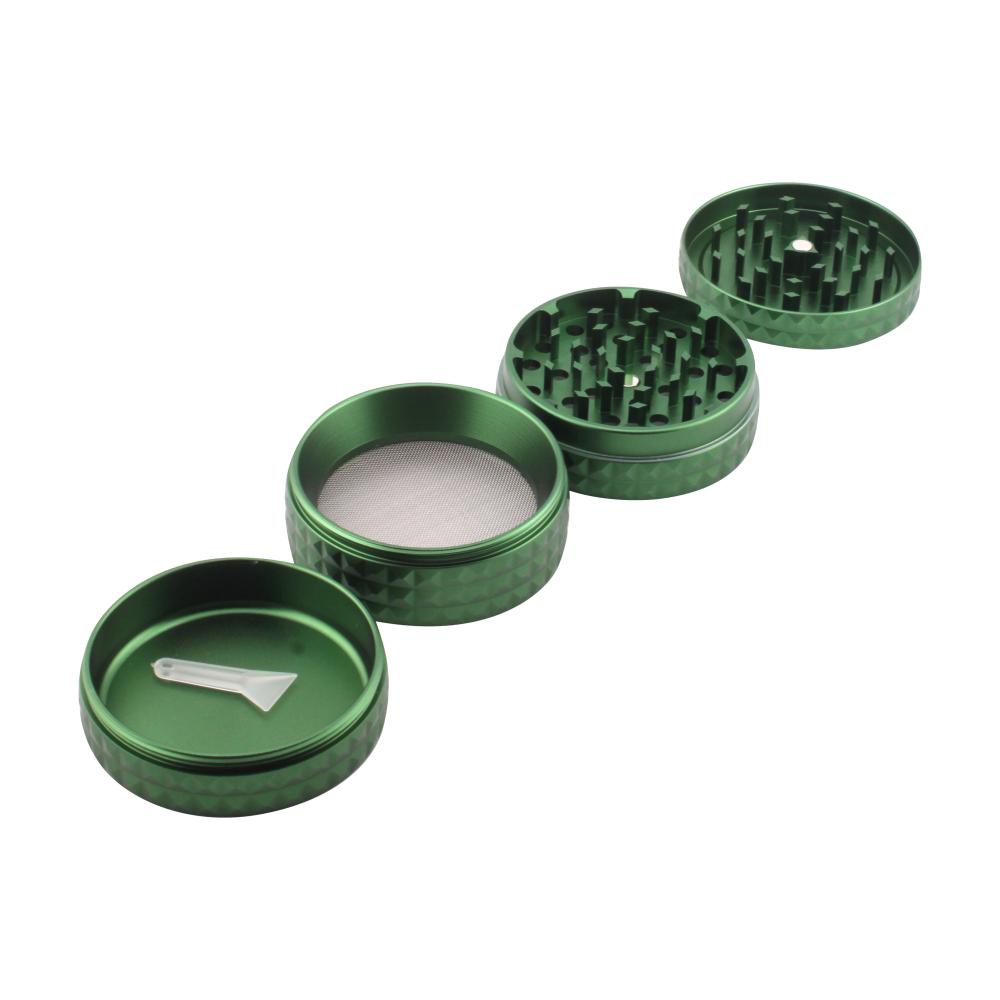 Dodecahedron Design Metal Grinder-4 Piece-Dark Green