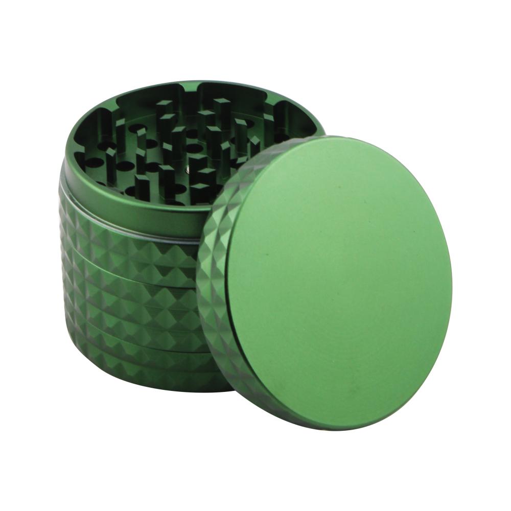 Dodecahedron Design Metal Grinder-4 Piece-Dark Green