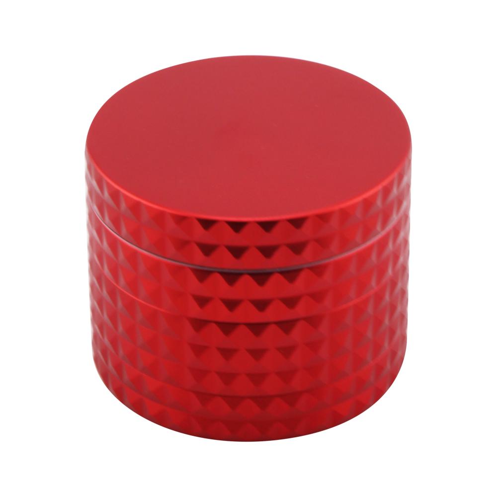 Dodecahedron Design Metal Grinder-4 Piece-Red