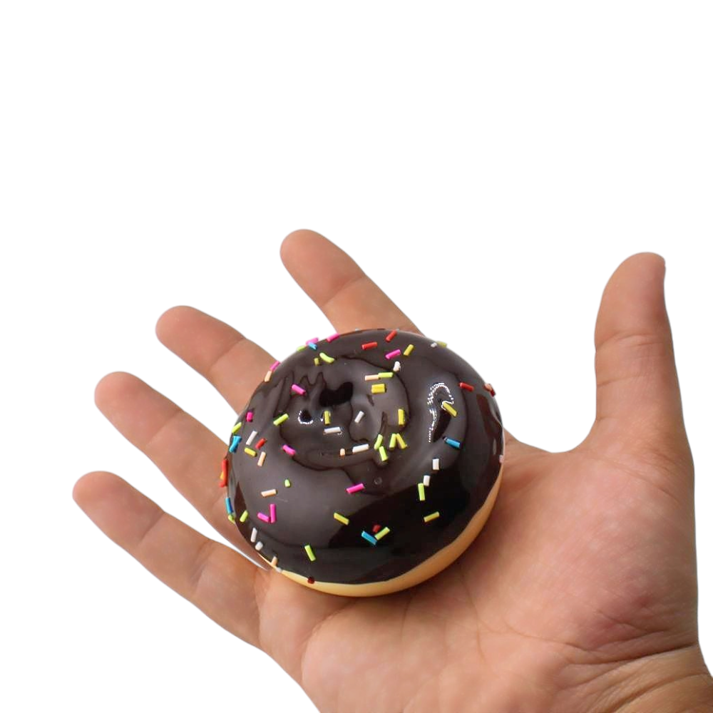 Donuts Shape Plastic Grinder-3 Piece-Black