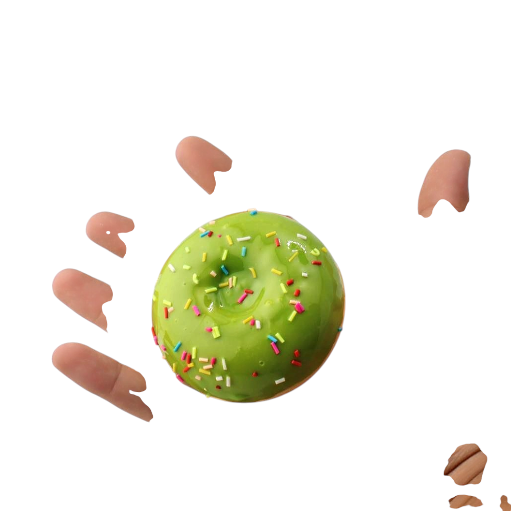 Donuts Shape Plastic Grinder-3 Piece-Green