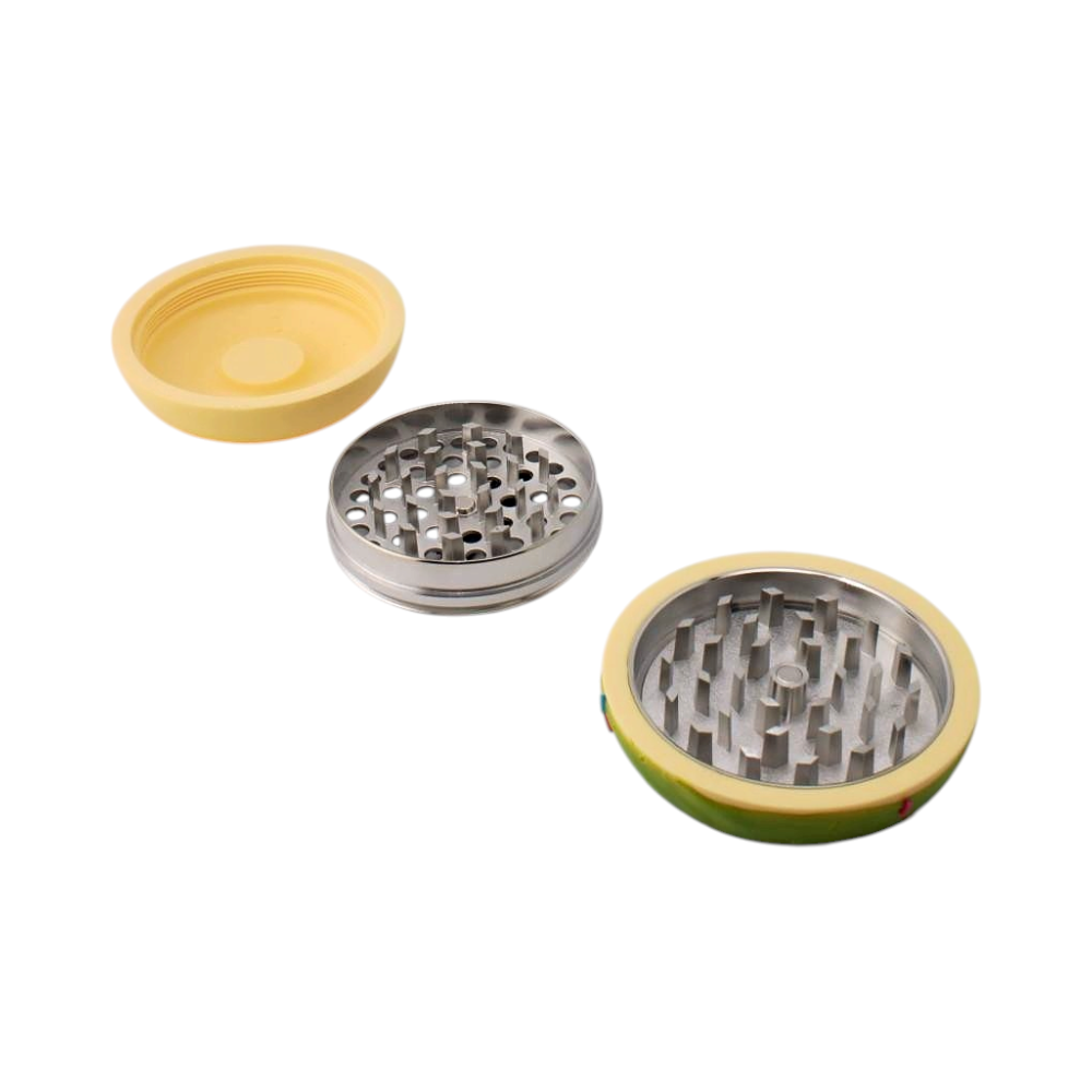 Donuts Shape Plastic Grinder-3 Piece-Green