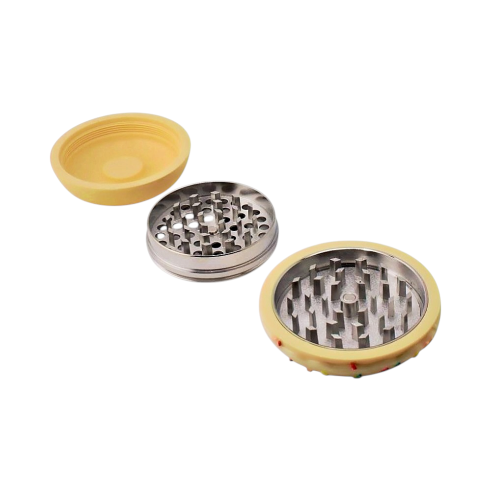 Donuts Shape Plastic Grinder-3 Piece-White