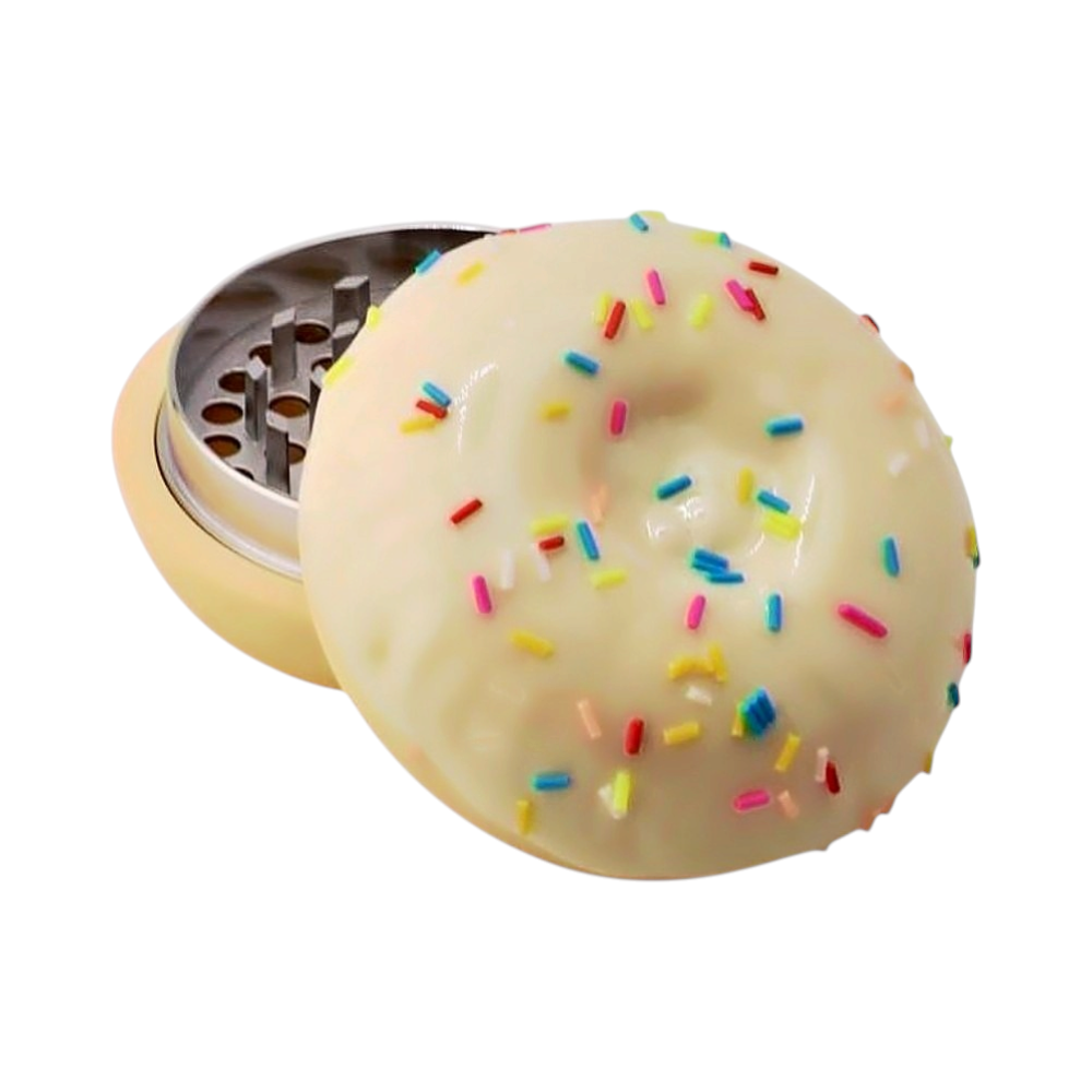 Donuts Shape Plastic Grinder-3 Piece-White