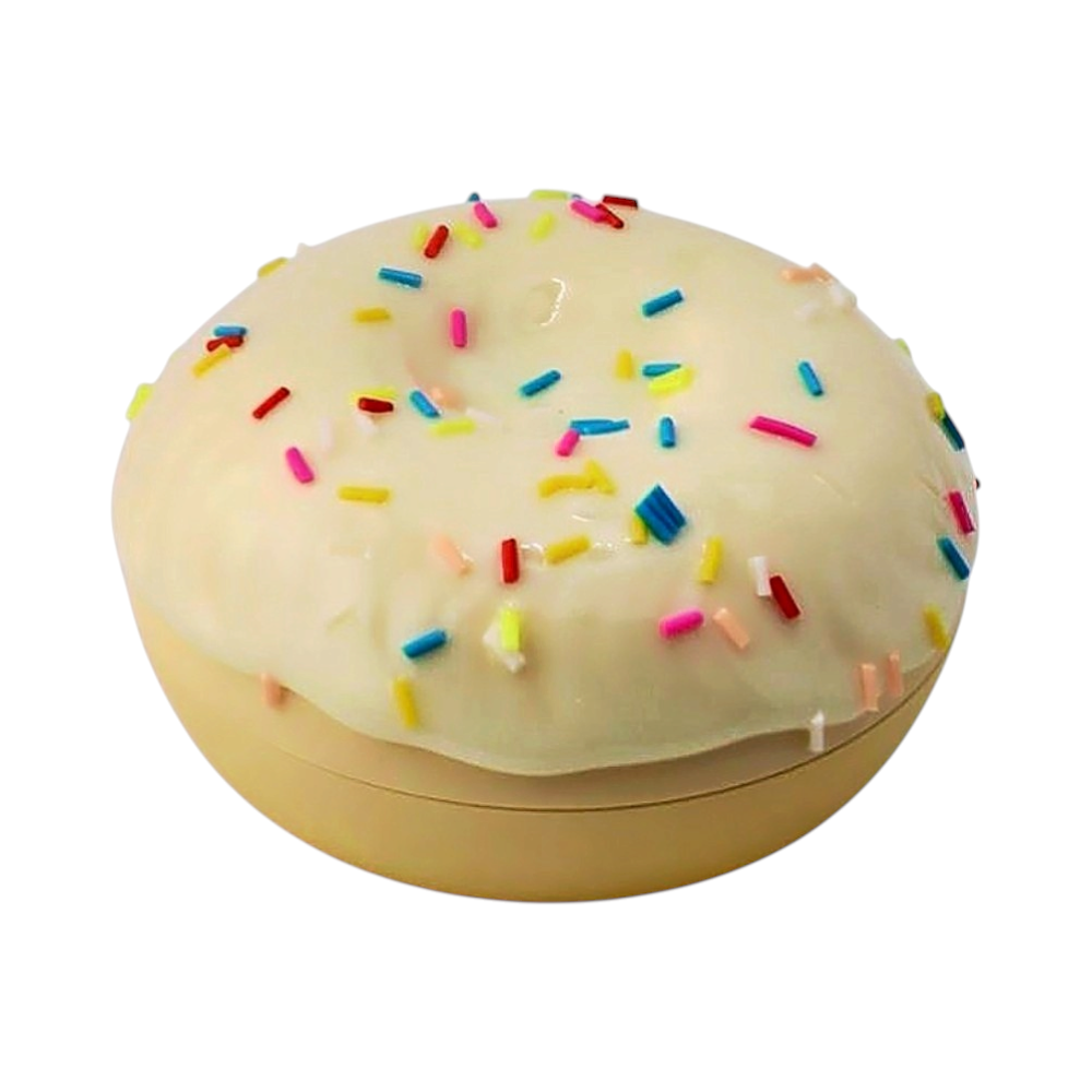 Donuts Shape Plastic Grinder-3 Piece-White