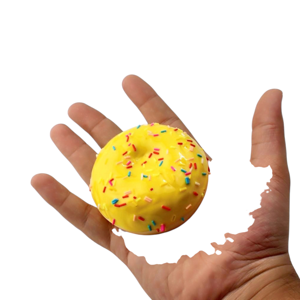 Donuts Shape Plastic Grinder-3 Piece-Yellow