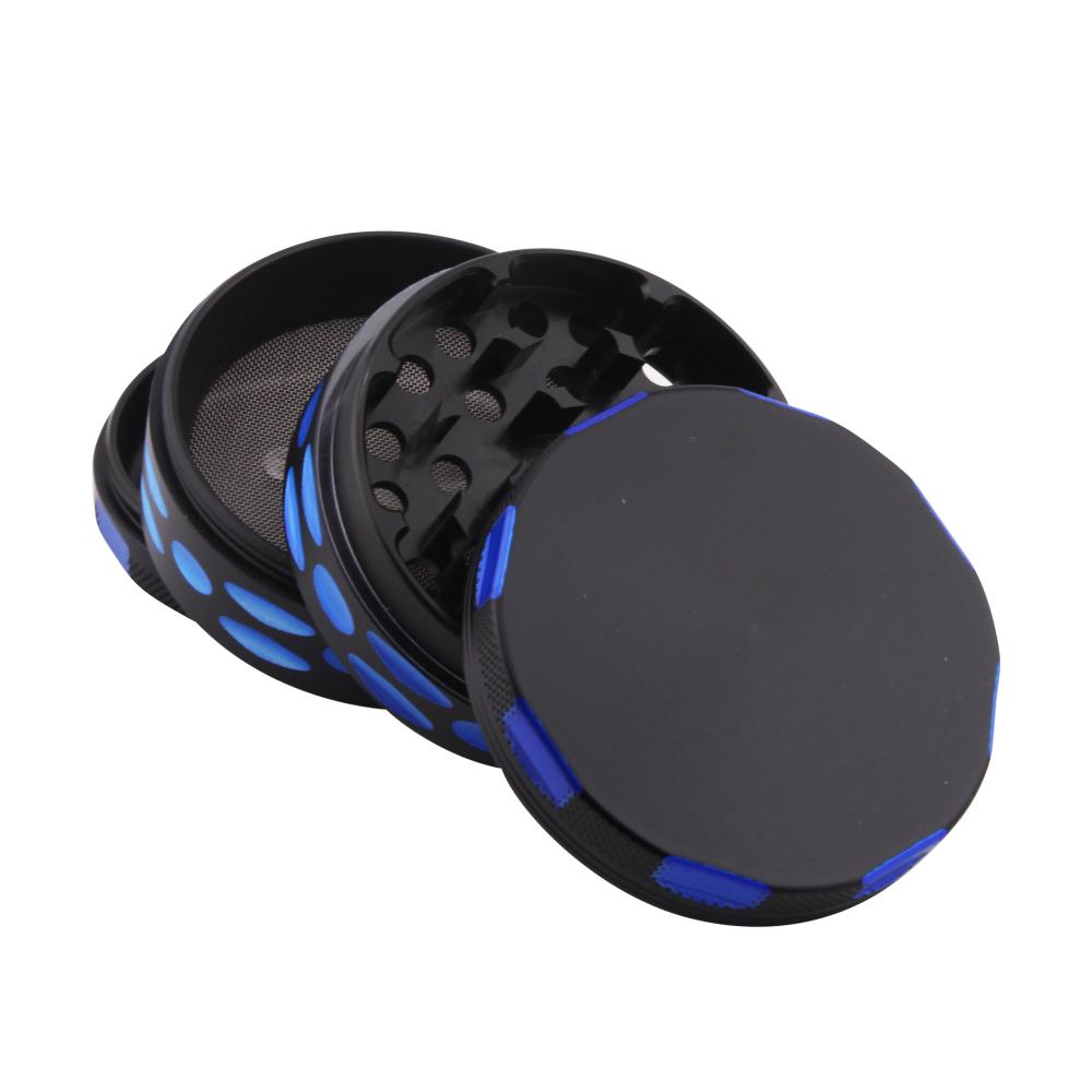Dots Design Metal Grinder-4 Piece-Blue