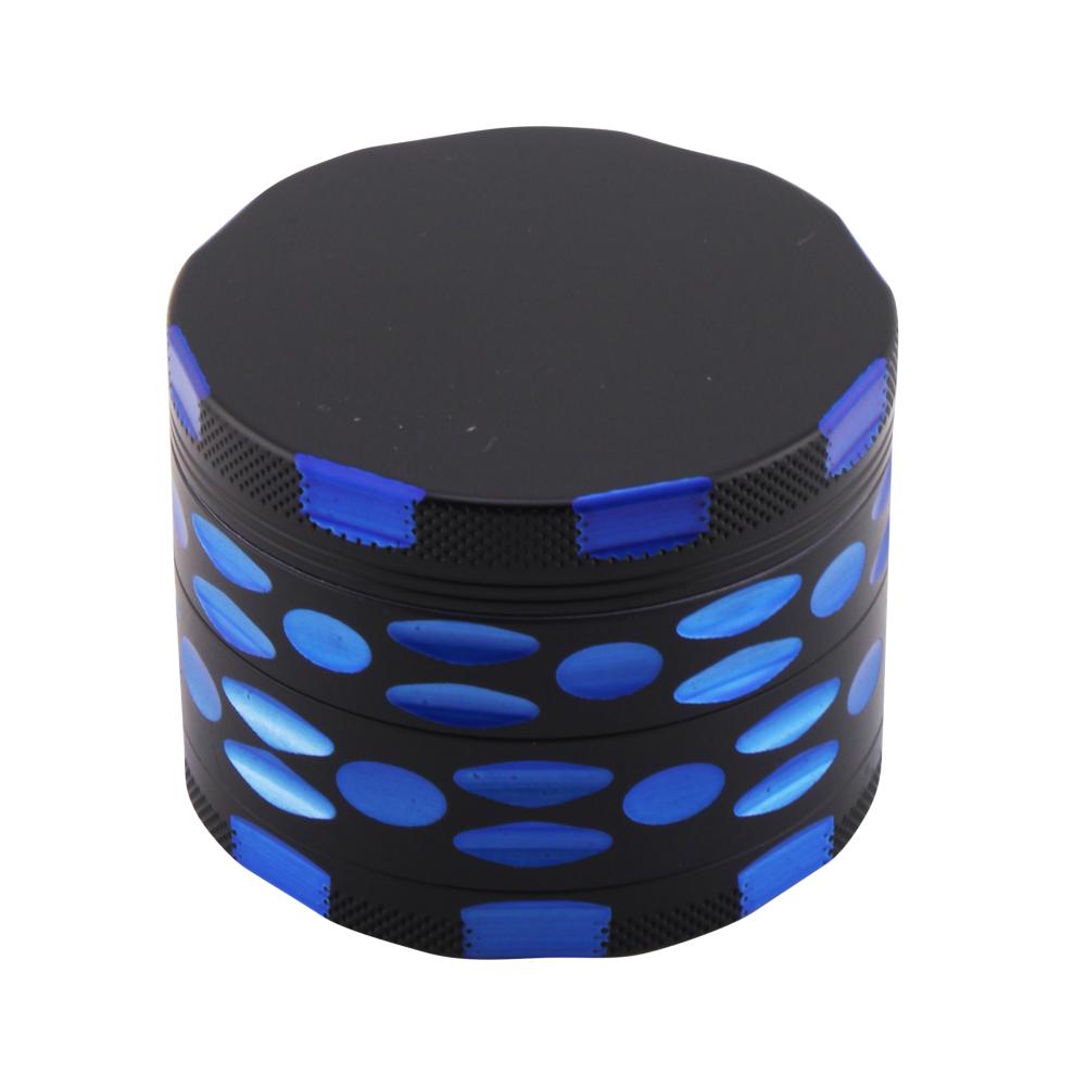 Dots Design Metal Grinder-4 Piece-Blue