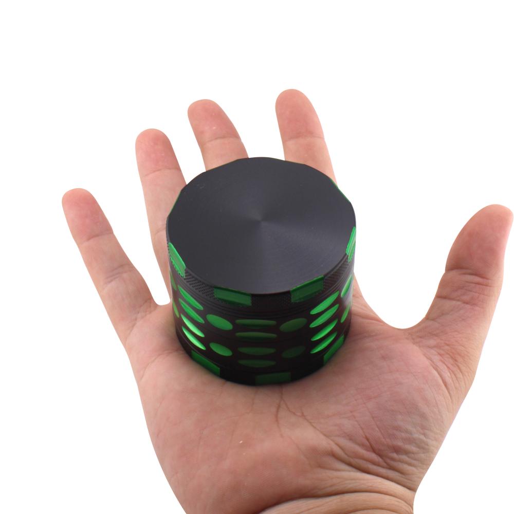 Dots Design Metal Grinder-4 Piece-Green