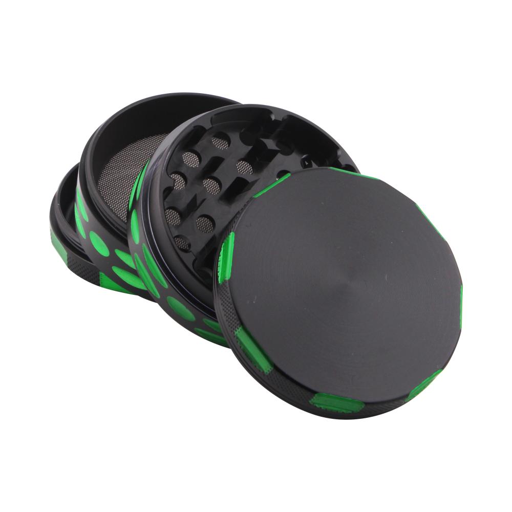 Dots Design Metal Grinder-4 Piece-Green
