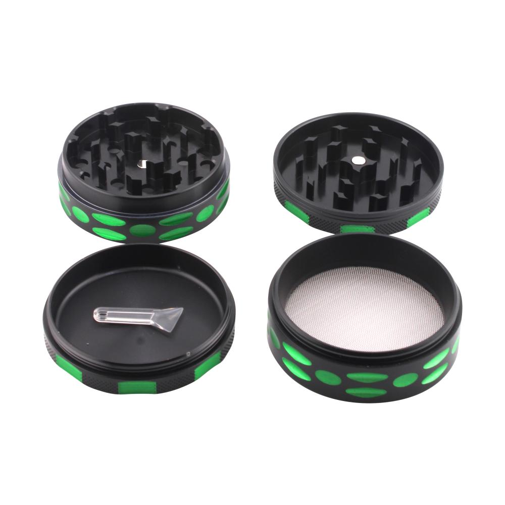 Dots Design Metal Grinder-4 Piece-Green