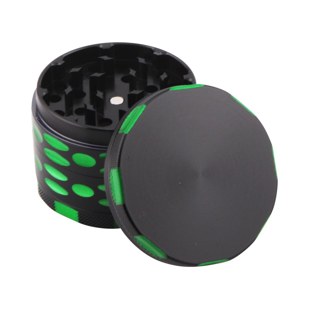 Dots Design Metal Grinder-4 Piece-Green