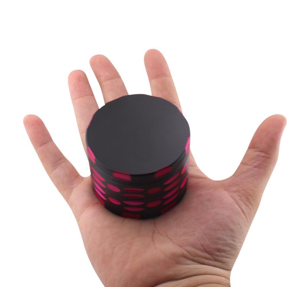 Dots Design Metal Grinder-4 Piece-Pink