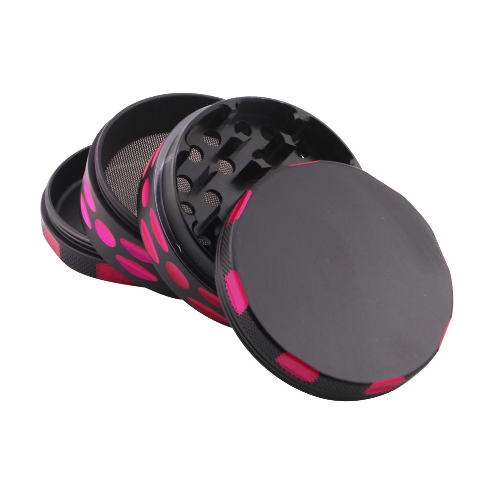 Dots Design Metal Grinder-4 Piece-Pink