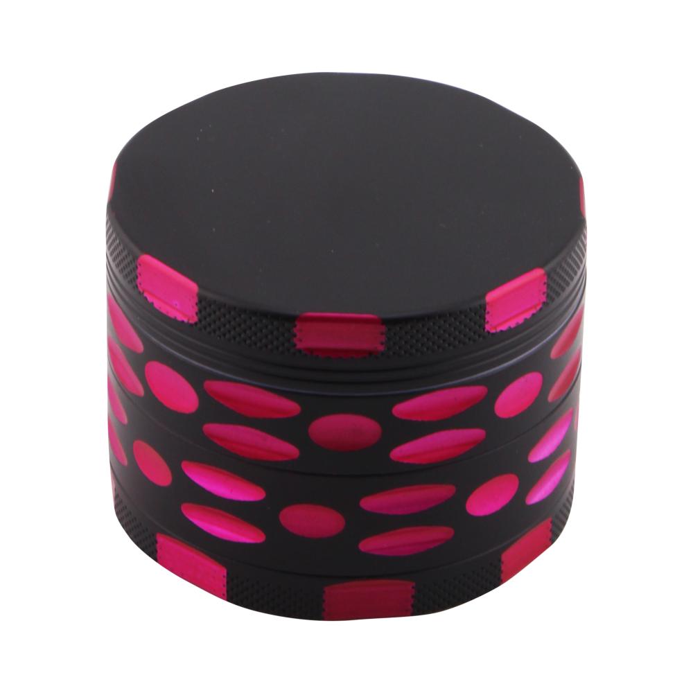 Dots Design Metal Grinder-4 Piece-Pink